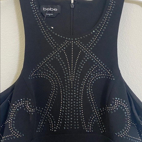 Bebe Black Mini Dress with Embellishments - Picture 3 of 6